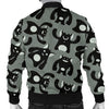 Black Bigfoot Pattern Print Men's Bomber Jacket-grizzshop