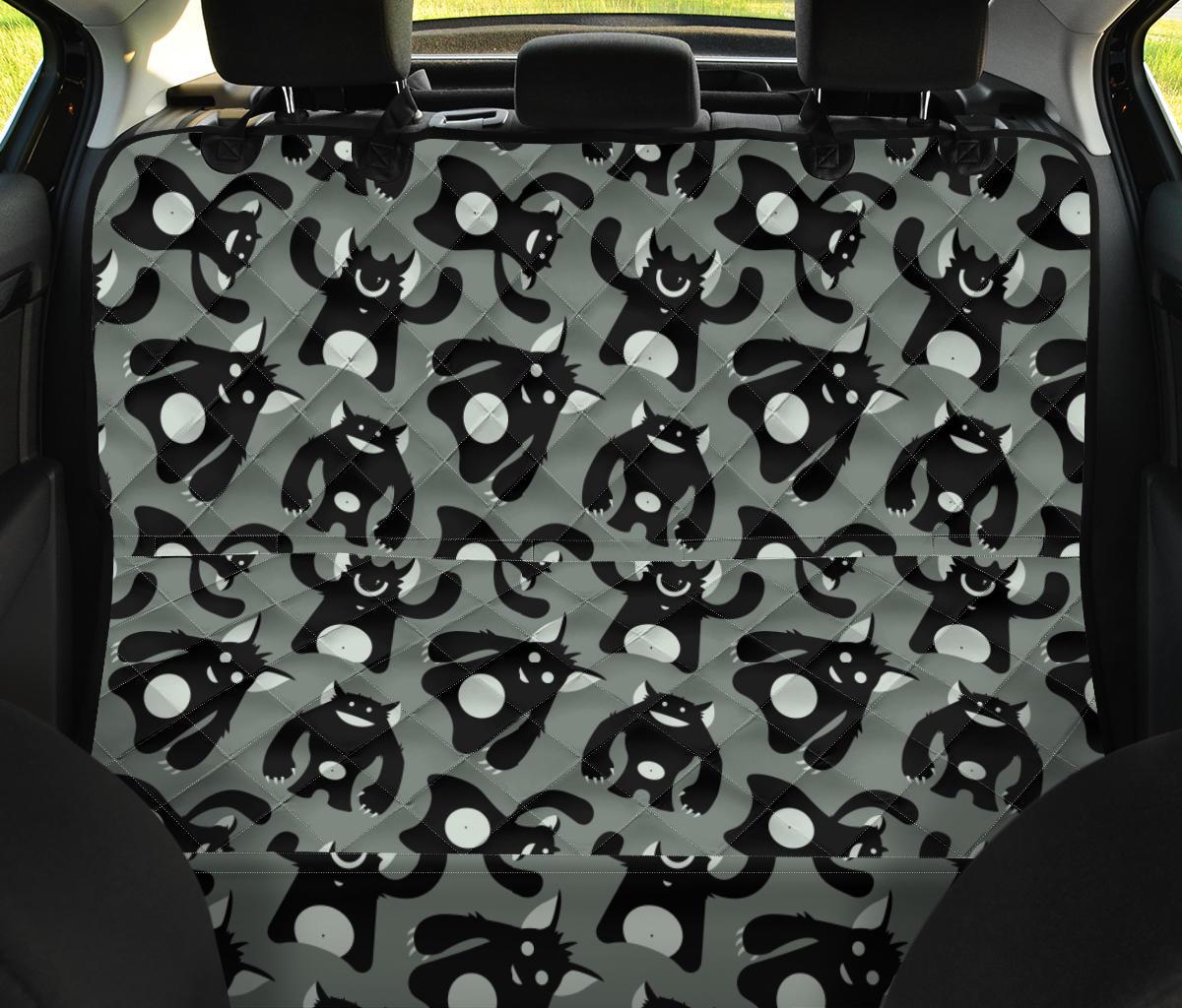 Black Bigfoot Pattern Print Pet Car Seat Cover-grizzshop