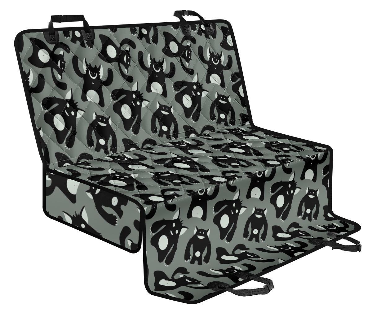 Black Bigfoot Pattern Print Pet Car Seat Cover-grizzshop