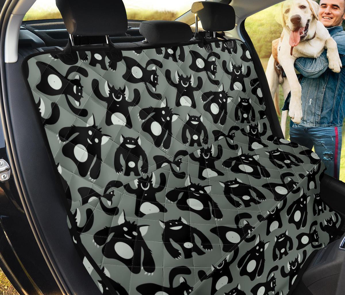 Black Bigfoot Pattern Print Pet Car Seat Cover-grizzshop