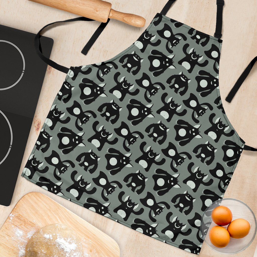 Black Bigfoot Pattern Print Women's Apron-grizzshop