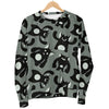 Black Bigfoot Pattern Print Women's Sweatshirt-grizzshop