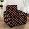 Black Brown Polka Dot Armchair Cover-grizzshop