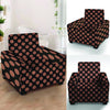 Black Brown Polka Dot Armchair Cover-grizzshop