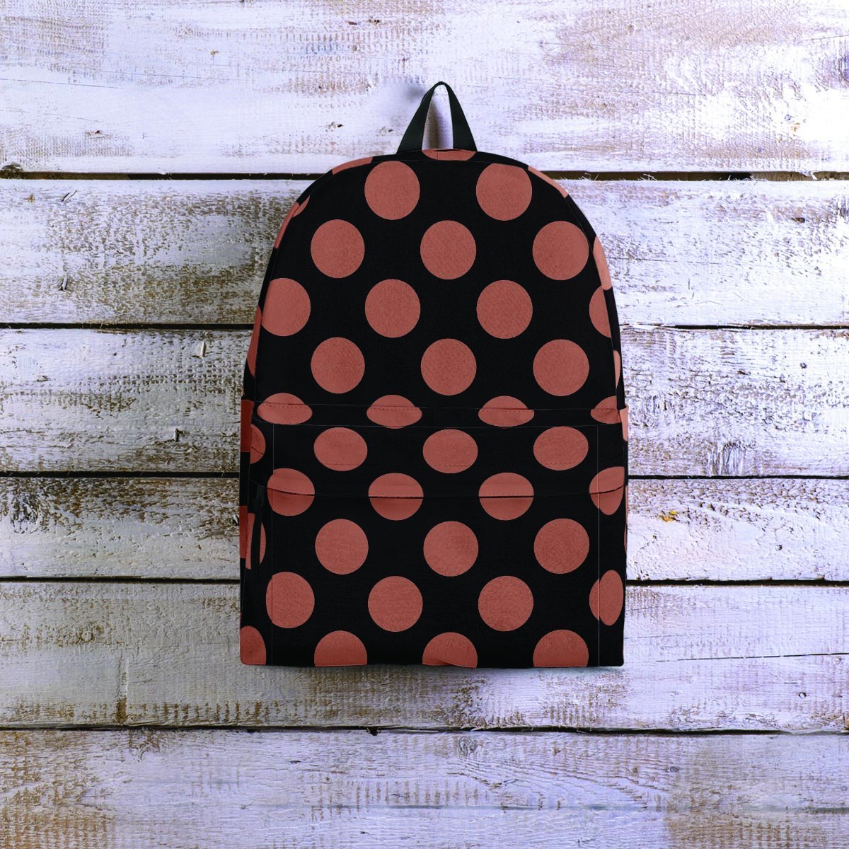 Black Brown Polka Dot Backpack-grizzshop