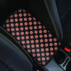 Black Brown Polka Dot Car Console Cover-grizzshop