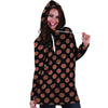 Black Brown Polka Dot Hoodie Dress-grizzshop