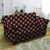 Black Brown Polka Dot Loveseat Cover-grizzshop