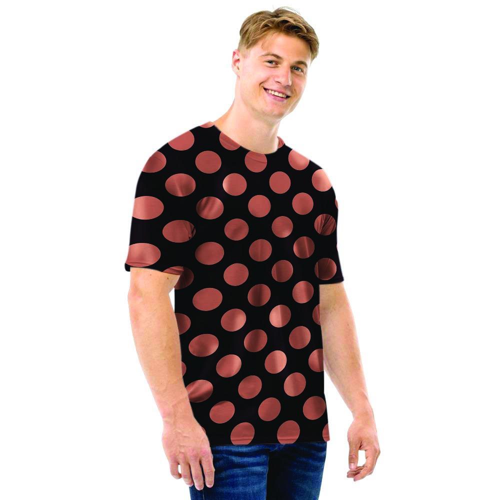 Black Brown Polka Dot Men T Shirt-grizzshop