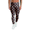 Black Brown Polka Dot Men's Leggings-grizzshop