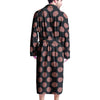 Black Brown Polka Dot Men's Robe-grizzshop