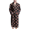 Black Brown Polka Dot Men's Robe-grizzshop