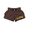 Black Brown Polka Dot Muay Thai Boxing Shorts-grizzshop