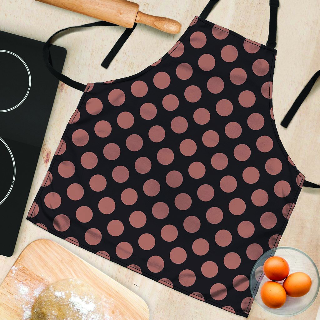 Black Brown Polka Dot Women's Apron-grizzshop