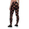 Black Brown Polka Dot Women's Leggings-grizzshop