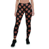 Black Brown Polka Dot Women's Leggings-grizzshop