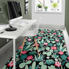 Black Cactus Pattern Print Floor Mat-grizzshop