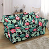 Black Cactus Pattern Print Loveseat Cover-grizzshop