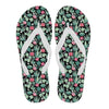 Black Cactus Pattern Print Men & Women Flip Flops-grizzshop