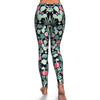 Black Cactus Pattern Print Pattern Women Leggings-grizzshop