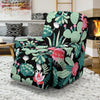 Black Cactus Pattern Print Recliner Cover-grizzshop