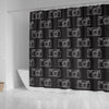 Black Camera Print Pattern Bathroom Shower Curtain-grizzshop