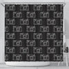 Black Camera Print Pattern Bathroom Shower Curtain-grizzshop