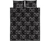 Load image into Gallery viewer, Black Camera Print Pattern Bed Set Quilt-grizzshop