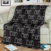 Black Camera Print Pattern Blanket-grizzshop