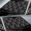 Black Camera Print Pattern Car Sun Shade-grizzshop