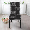 Black Camera Print Pattern Chair Cover-grizzshop