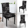 Black Camera Print Pattern Chair Cover-grizzshop