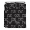 Black Camera Print Pattern Duvet Cover Bedding Set-grizzshop