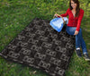 Black Camera Print Pattern Quilt-grizzshop