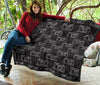 Black Camera Print Pattern Quilt-grizzshop