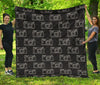 Black Camera Print Pattern Quilt-grizzshop