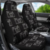 Black Camera Print Pattern Universal Fit Car Seat Covers-grizzshop