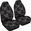 Black Camera Print Pattern Universal Fit Car Seat Covers-grizzshop