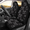 Black Camera Print Pattern Universal Fit Car Seat Covers-grizzshop