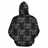 Black Camera Print Pattern Women Men Pullover Hoodie-grizzshop