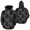 Black Camera Print Pattern Women Men Pullover Hoodie-grizzshop