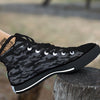 Black Camo And Camouflage Print Black High Top Shoes-grizzshop