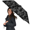 Black Camo And Camouflage Print Umbrella-grizzshop