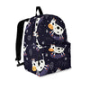 Black Cartoon Cow Print Backpack-grizzshop