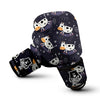 Black Cartoon Cow Print Boxing Gloves-grizzshop