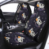 Black Cartoon Cow Print Car Seat Covers-grizzshop