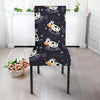 Black Cartoon Cow Print Chair Cover-grizzshop