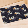 Black Cartoon Cow Print Door Mat-grizzshop