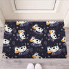 Black Cartoon Cow Print Door Mat-grizzshop