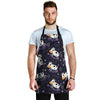 Black Cartoon Cow Print Men's Apron-grizzshop